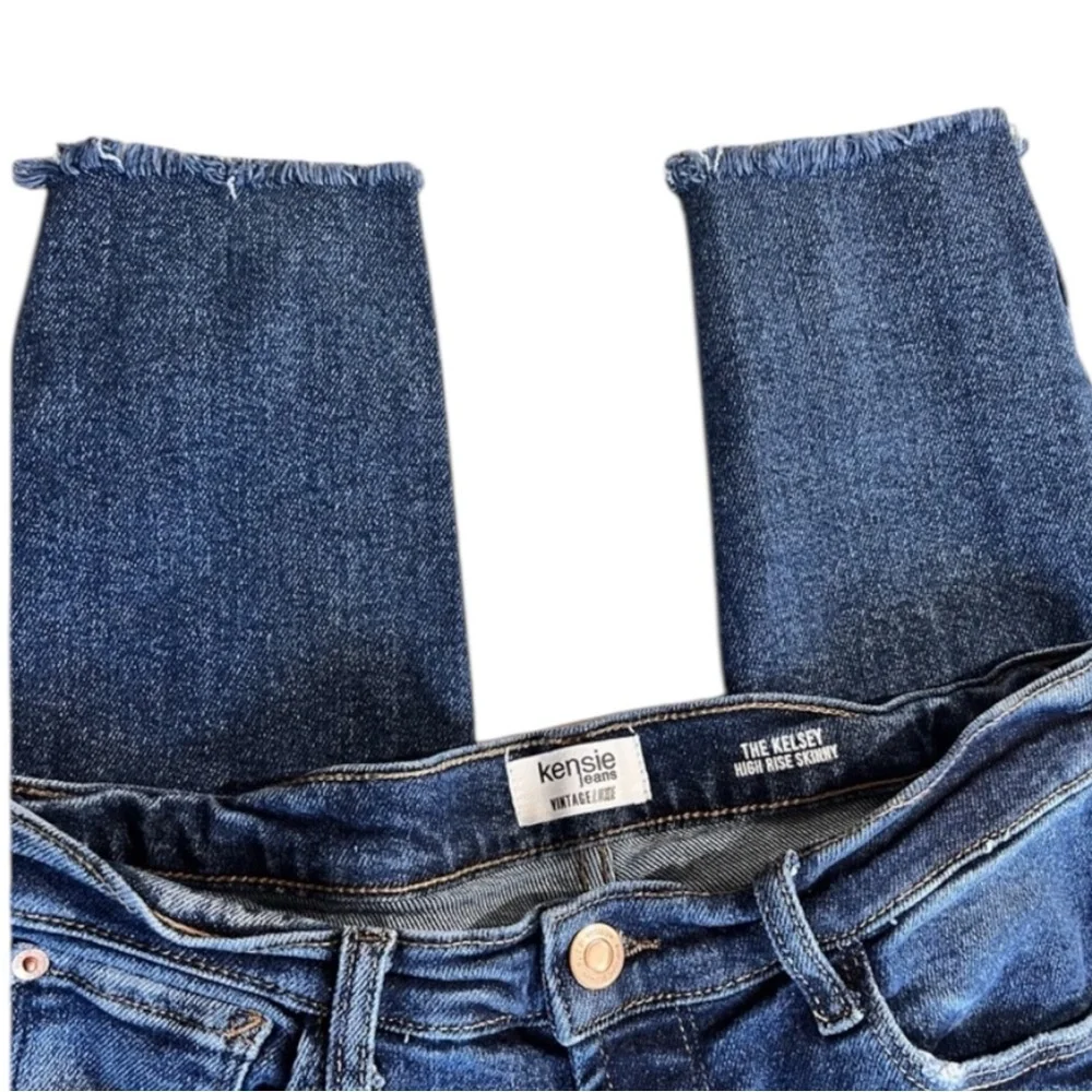 Kensie Jeans Vintage Luxe The‎ Kelsie Highrise Skinny, Blue, Size 6/28